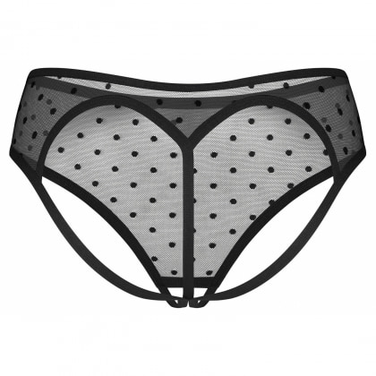Crotchless Panties Obsessive Nuites Negru 2XL-3XL