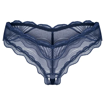 Crotchless Thong Obsessive Nightly Albastru XS-S