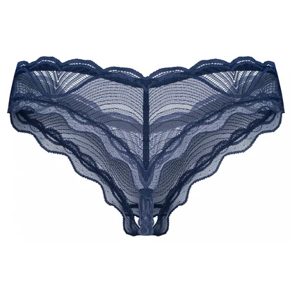 Crotchless Thong Obsessive Nightly Albastru XS-S
