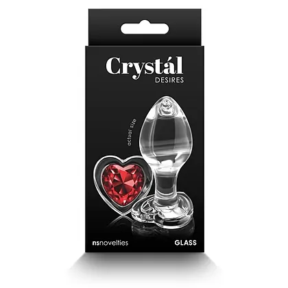 Crystal Desires Red Heart M Transparent