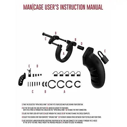 Cușcă de Castitate Man Cage Silicon Model 21 Negru