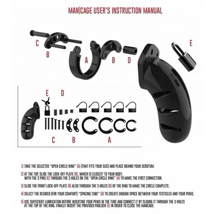 Cușca Penis Castitate Model 01 Negru