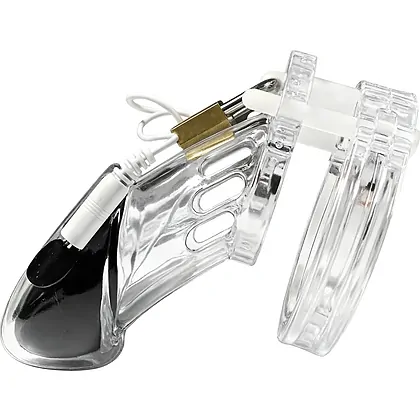 Cușcă Penis Electrică Discretă cu Telecomandă Transparent