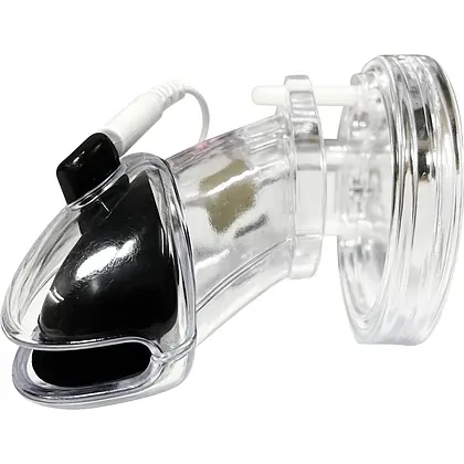 Cușcă Penis Electrică Discretă cu Telecomandă Transparent