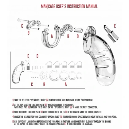 Cușca Penis ManCage Transparent