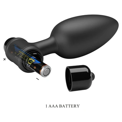 Debra Plug Anal Vibrant 10 Funcții, Flared — Negru