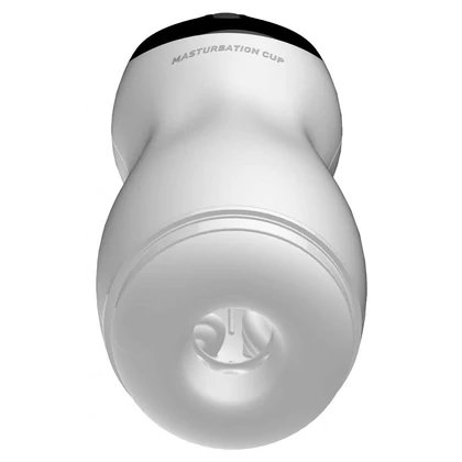 Deluxe Pro Masturbator Reîncărcabil cu Contracții și Vibrații Alb