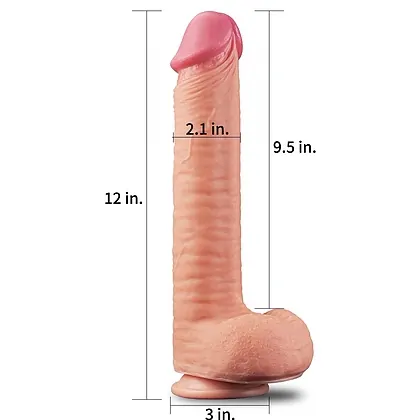 Dildo 12 Dual Layered Platinum