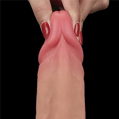 Dildo 22 cm Sliding Skin Dual-Layer – Textură Realistă