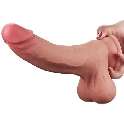 Dildo 22 cm Sliding Skin Dual-Layer – Textură Realistă