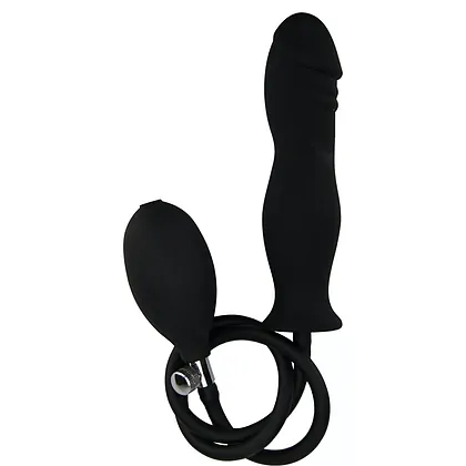 Dildo 6 Inch Silicone Inflatable Negru