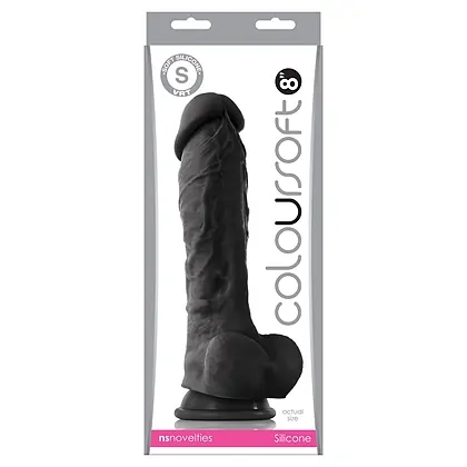 Dildo Colour Soft 23.6cm Negru