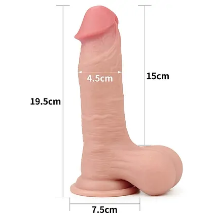 Dildo Cu Piele Glisantă Layer Dong