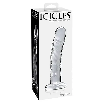 Dildo de Sticlă Icicles No. 62 Transparent