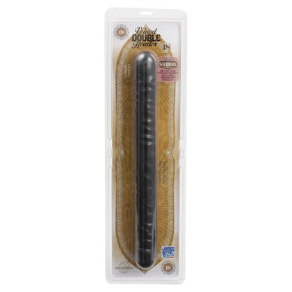 Dildo Double Header Veined Negru