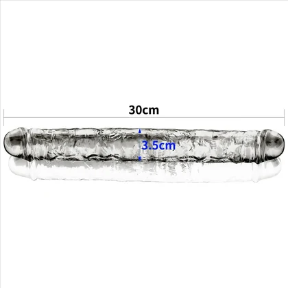 Dildo Dublu 30cm Flawless Transparent