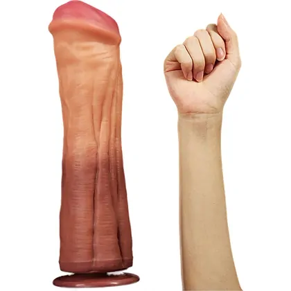 Dildo Dublu Strat Lovetoy 30 cm, Ventuză Puternică