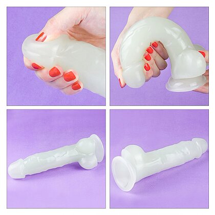 Dildo Fosforescent 8.5 Lumino Play Alb