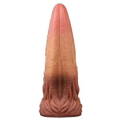 Dildo În Formă De Limbă Platinum 25cm – Strat Dublu Maro