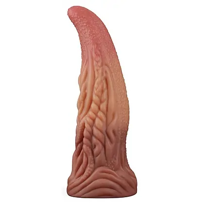 Dildo În Formă De Limbă Platinum 25cm – Strat Dublu Maro