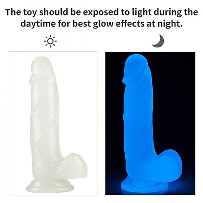 Dildo Lumino Play 21 cm Alb