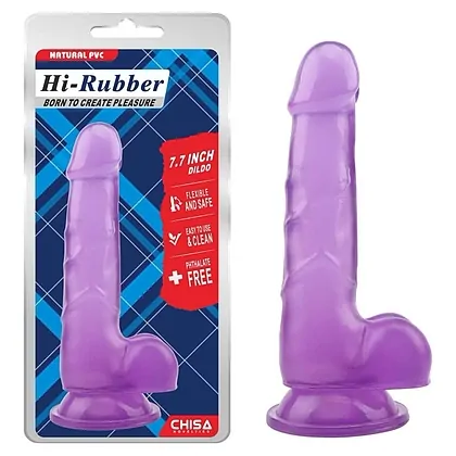 Dildo Realist 19.5cm Mov cu Ventuză Chisa Novelties