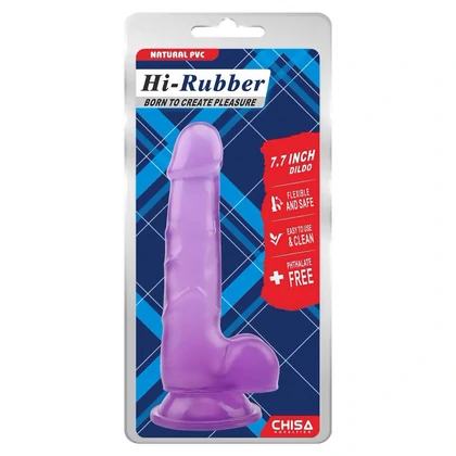 Dildo Realist 19.5cm Mov cu Ventuză Chisa Novelties