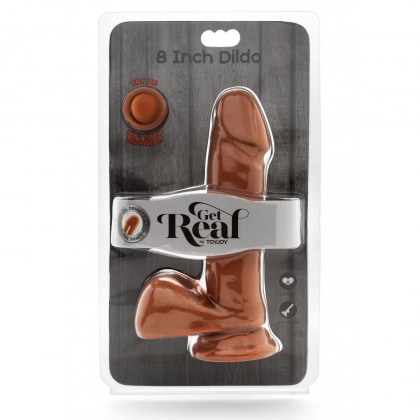 Dildo Realist cu Testicule Dual Density cu Bază Ventuză