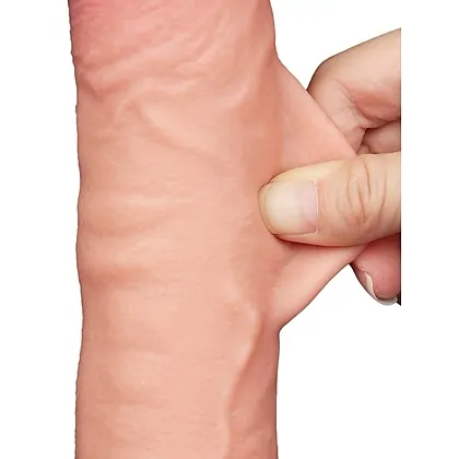 Dildo Realist LoveToy 24 cm TPE Dual Density Ventuză