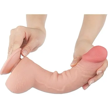 Dildo Realist LoveToy 24 cm TPE Dual Density Ventuză