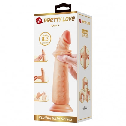 Dildo Realist Pretty Love Kable cu Piele Glisantă