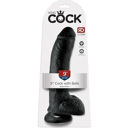 Dildo Realistic 22.9cm Negru
