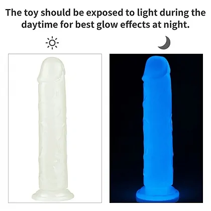 Dildo Realistic 8 Lumino Play Alb