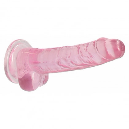 Dildo Realistic Cu Testicule 19cm Roz