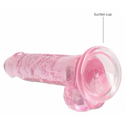 Dildo Realistic Cu Testicule 19cm Roz