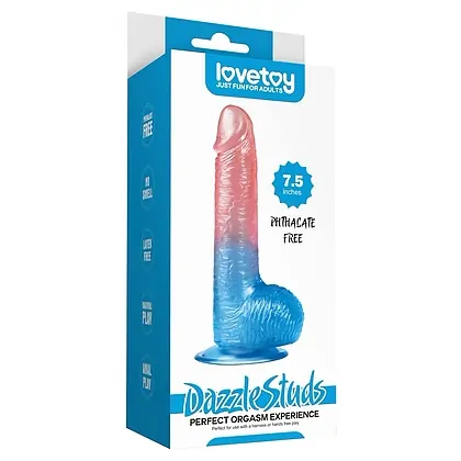 Dildo Realistic Dazzle Studs Multicolor