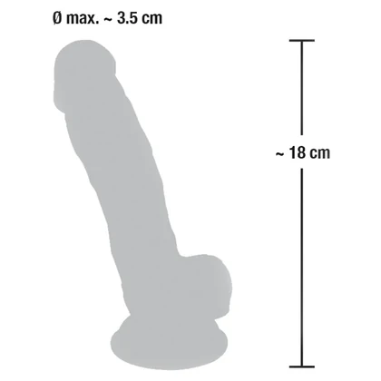 Dildo Realistic Medical Silicone 18cm