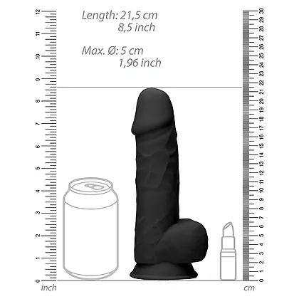 Dildo Realrock 21.6cm Negru