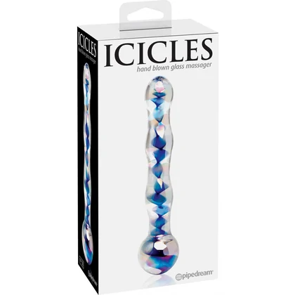 Dildo Sticlă Icicles No 8 Transparent 17.8cm