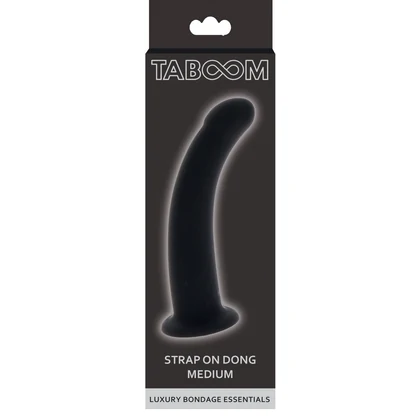 Dildo Strap-On Dong Medium 14cm Negru