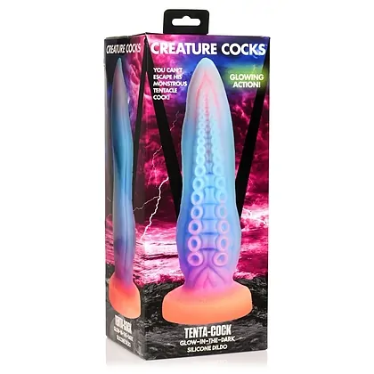 Dildo Tentă Glow In The Dark Multicolor