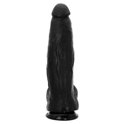 Dong XXL 32 cm Negru – Dildo Realist PVC cu Bază Largă