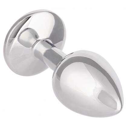 Dop Anal Jewel Mic cu Cristal Ametist, Elegant Argintiu