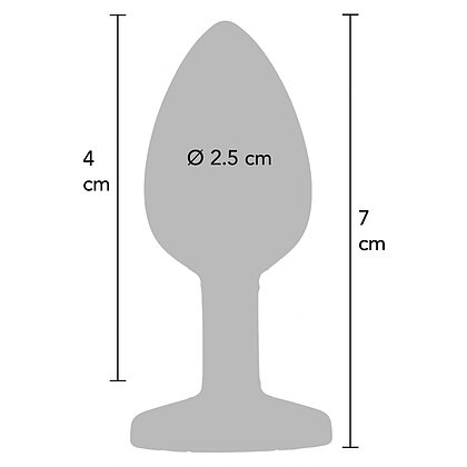 Anal Plug Diamond Jewel Small Negru
