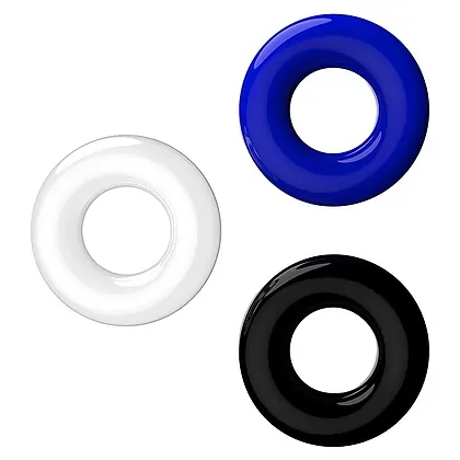 Doughnut Penis Rings 3 buc Multicolor