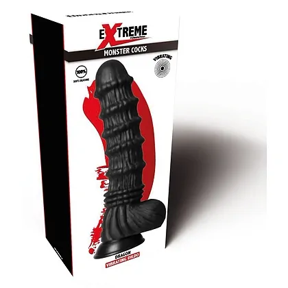 Dragon Monster 27cm — 9 Moduri, Reîncărcabil, Negru