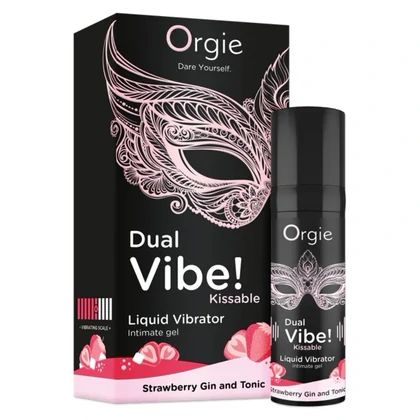 Dual Vibe Gel Vibrant Căpșuni Gin Tonic 15 ml