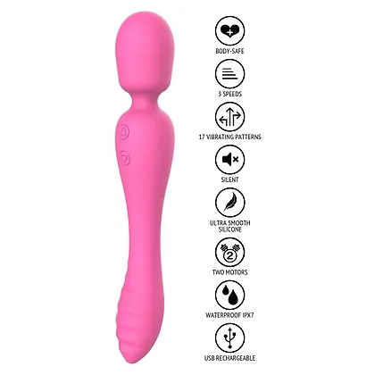 Evermore 2 în 1 Massager ToyJoy 17 Moduri Roz 22.5 cm