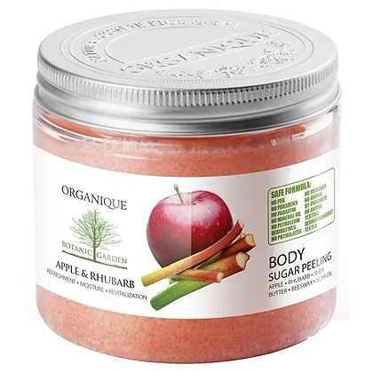 Exfoliant corp măr și rubarbă, Organique, 200 ml