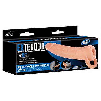 Prelungitor Penis și Masturbator 2 în 1 din TPR